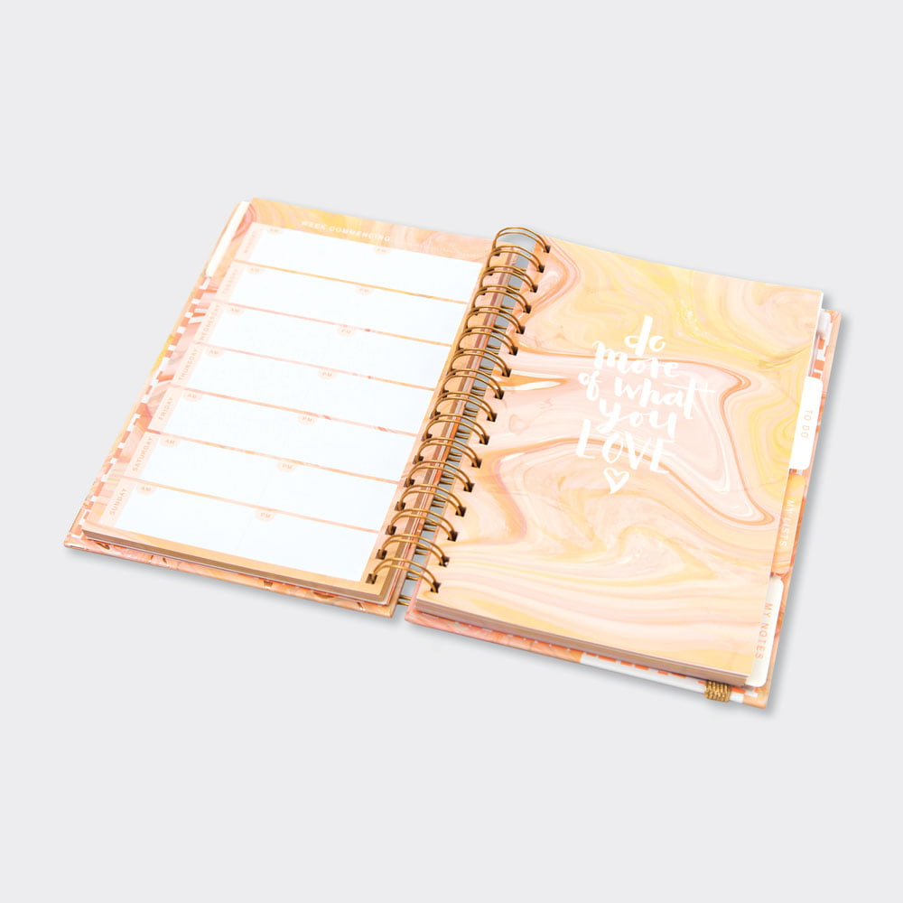 'My Lovely Life' Rose Gold Marble Weekly Planner Personal Organiser - Rachel Ellen Designs - Image 4