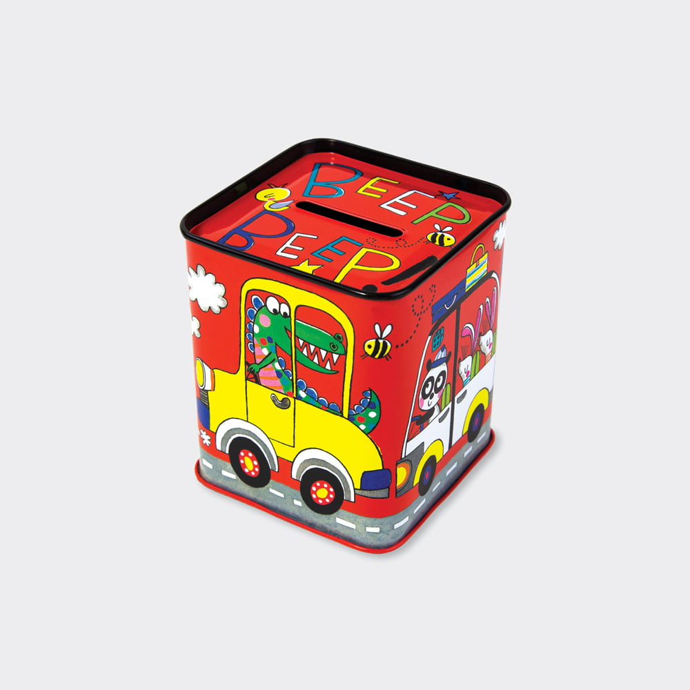 Beep Beep Car Money Box Tin - Rachel Ellen Designs