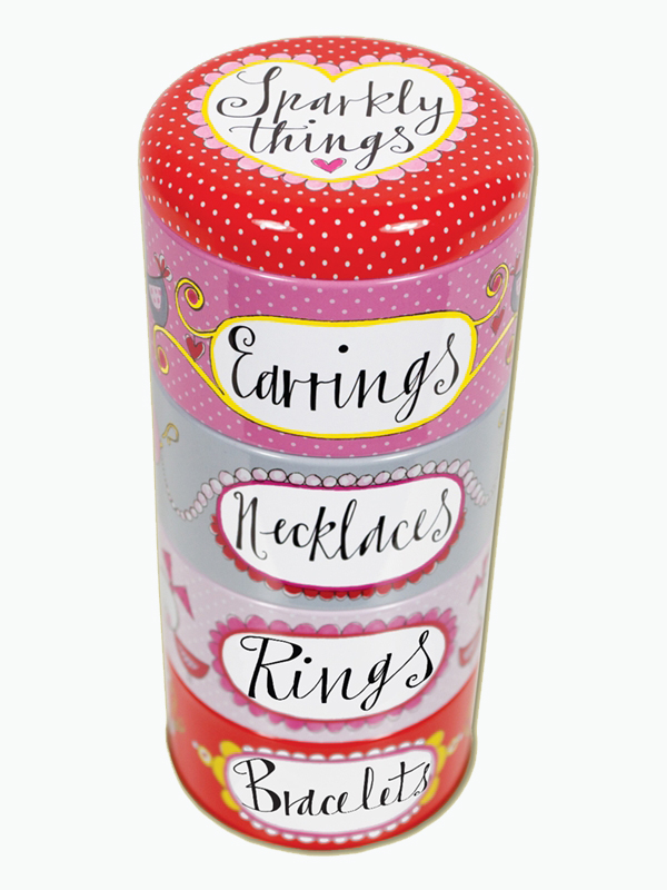 Sparkly Things and Jewellery Stackable Tin - Rachel Ellen Designs