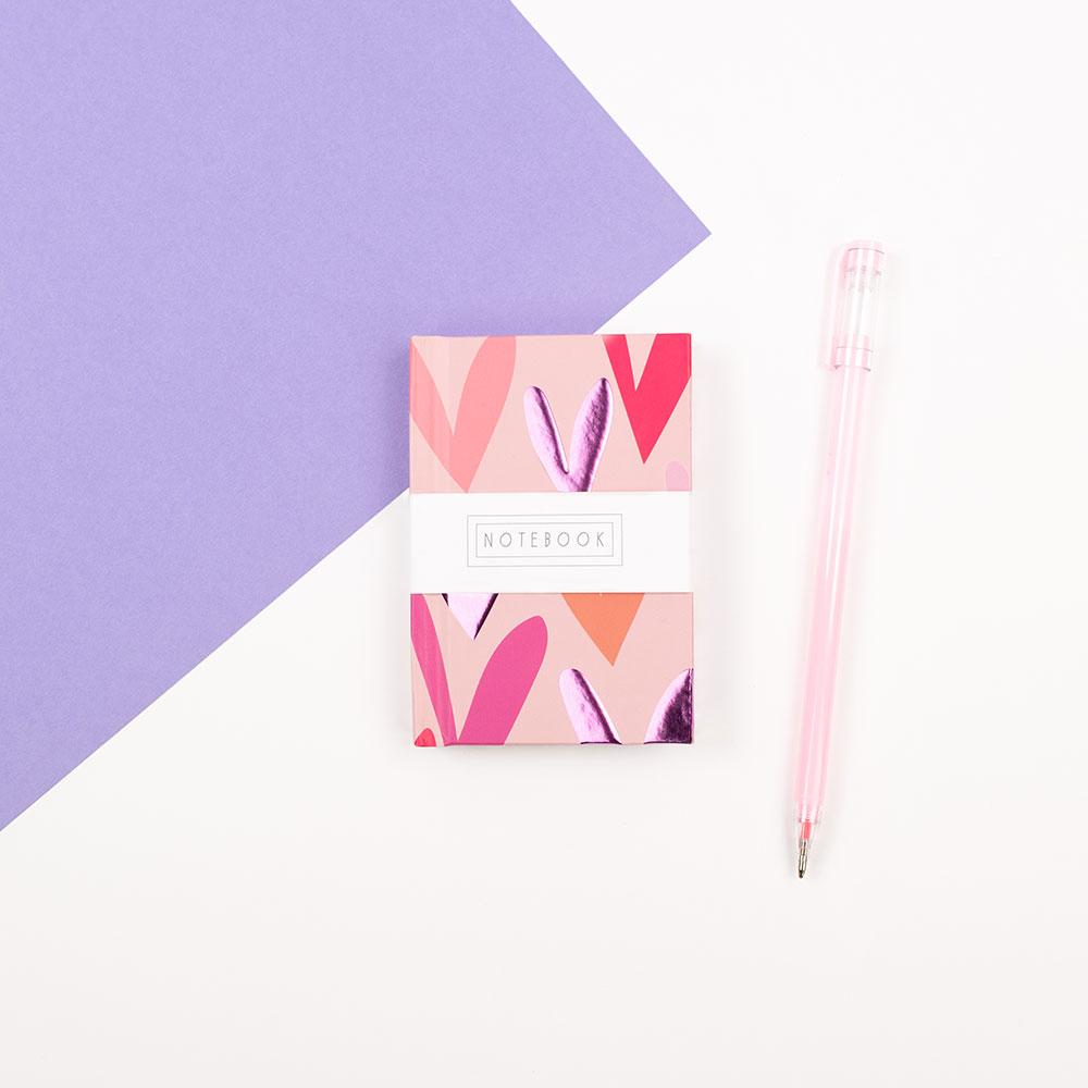 Mini Hearts Notebook - Wendy Jones Blackett, WJNBS04