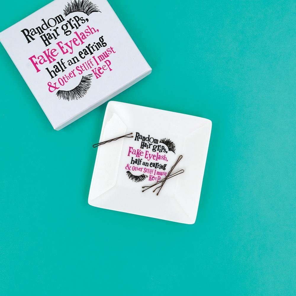 Random Hair Grips Fake Eyelash Coin Tray - The Bright Side
