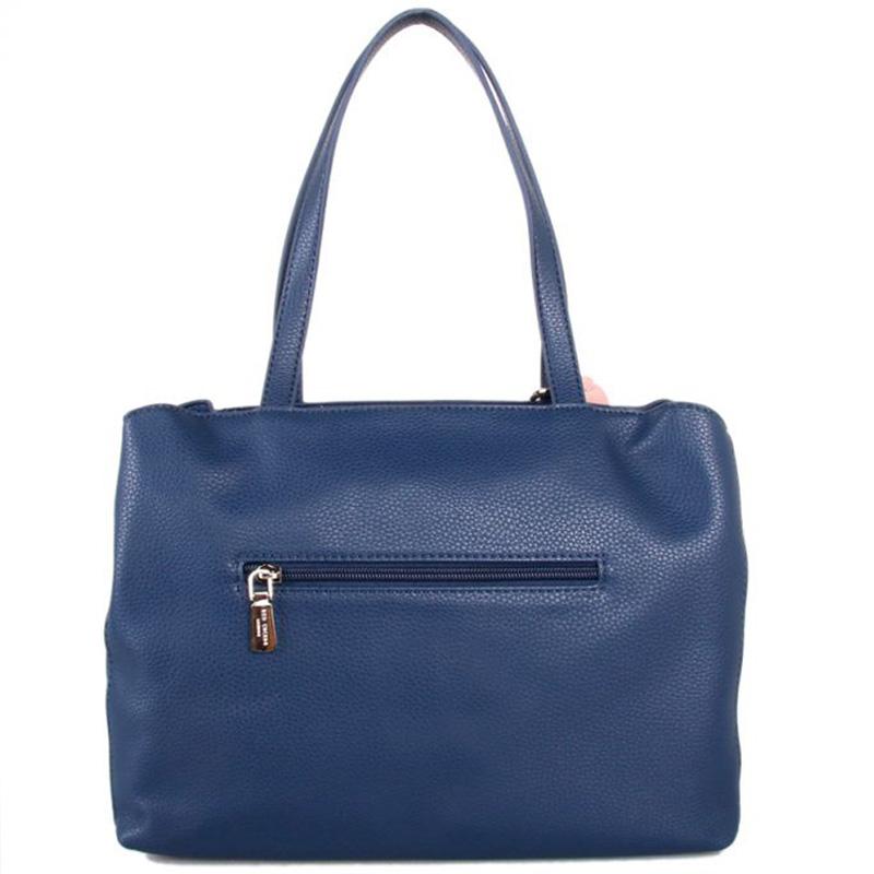 Red Cuckoo - 388 - Navy Blue Flower Detail Grab Bag Shoulder Bag - Image 4