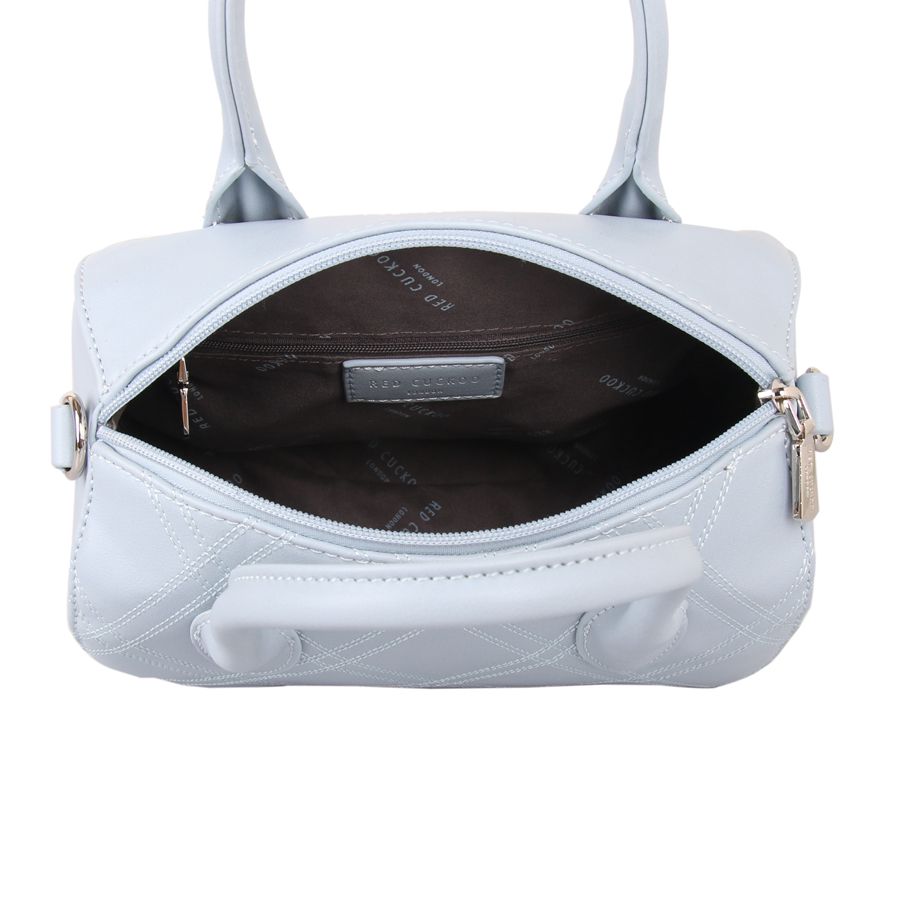 Red Cuckoo - 580 - Pale Blue Stitch Detail Cross Body Grab Bag - Image 2