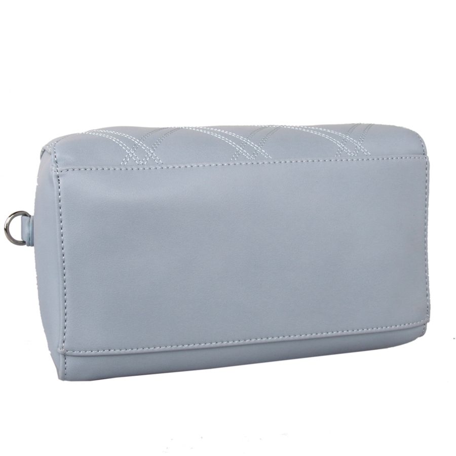 Red Cuckoo - 580 - Pale Blue Stitch Detail Cross Body Grab Bag - Image 4