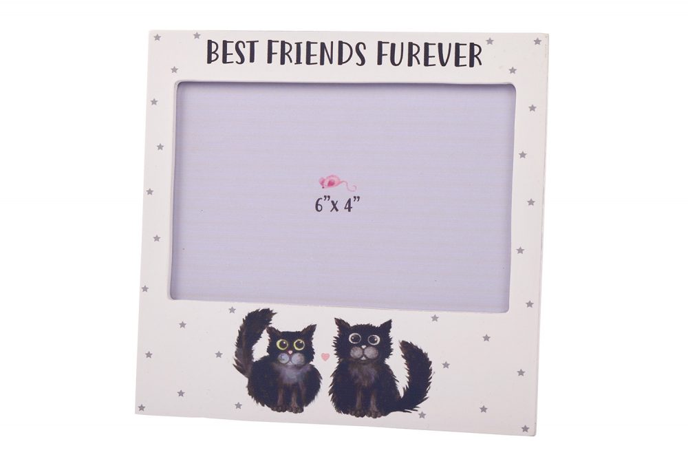 Best Friends Furever Black Cat Photo Frame