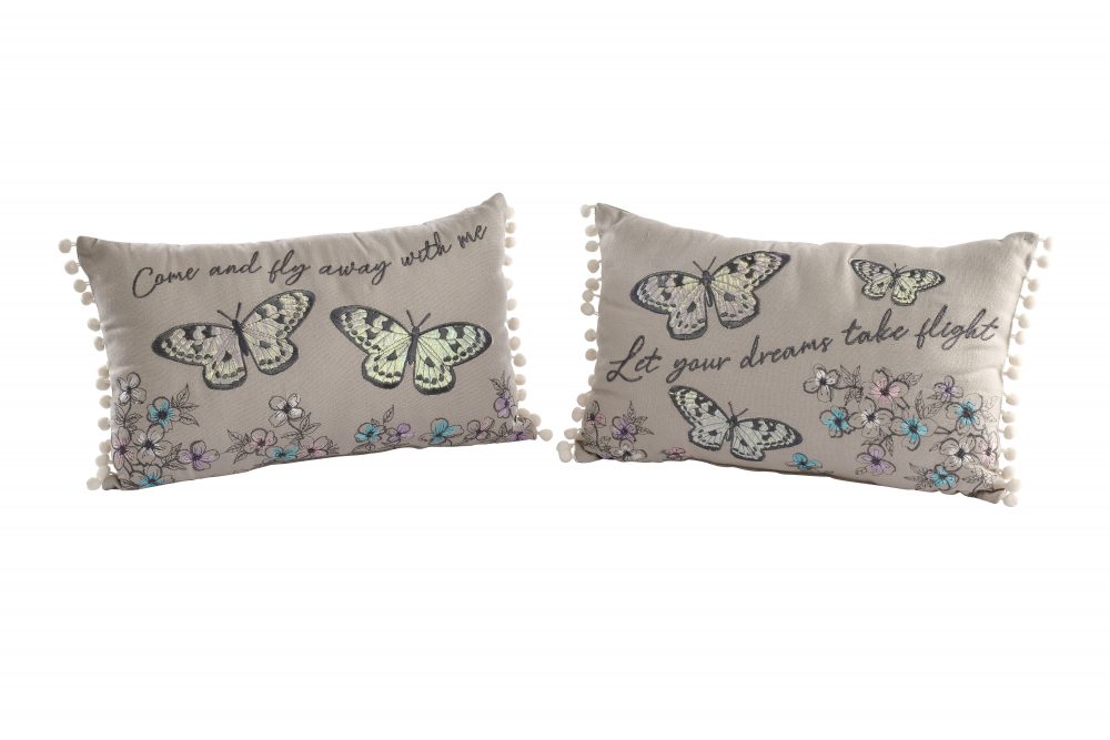 Embroidered Butterfly Cushion - Let Your Dreams Take Flight - Image 3