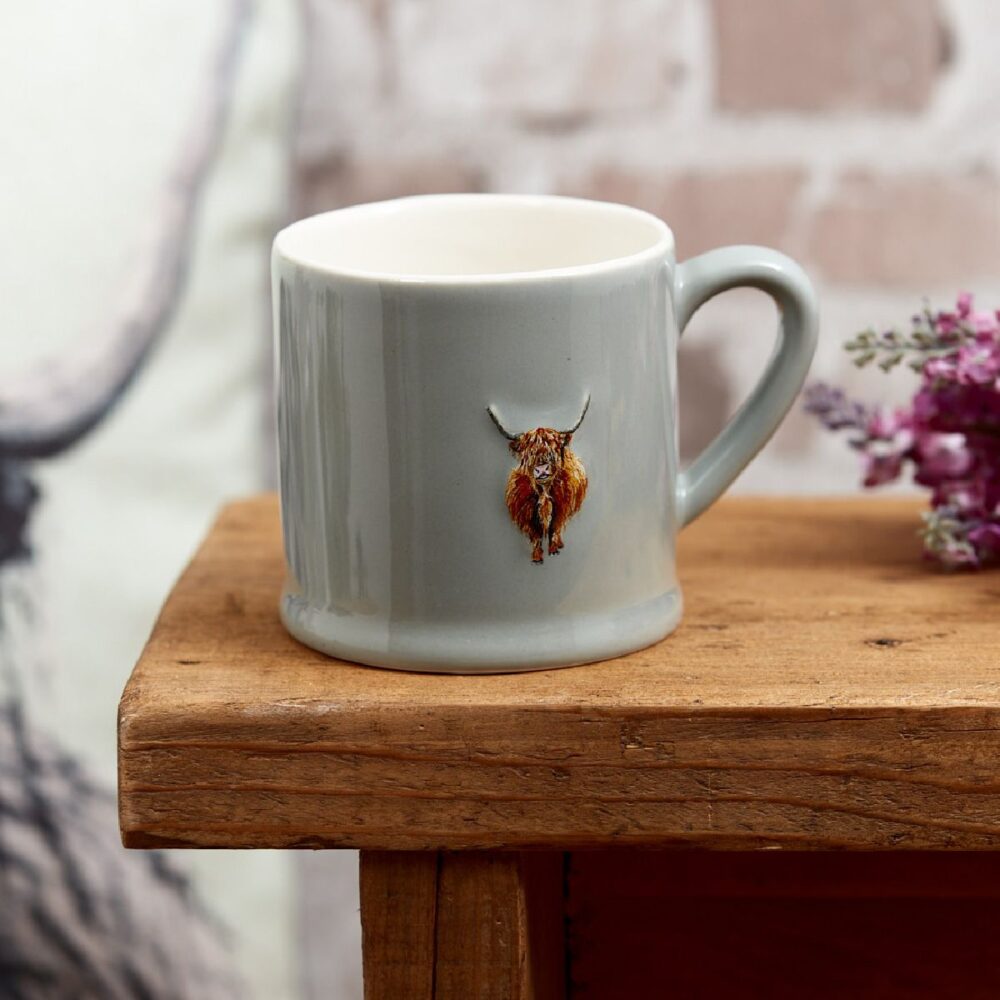 Stoneware Embossed Highland Cow Mug - Langs