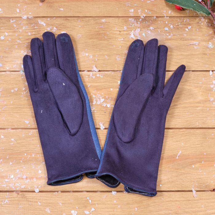Navy Blue Highland Cow Foliage Gloves - Image 2