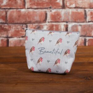 Robins and Hearts Cosmetic Pouch Bag - Langs
