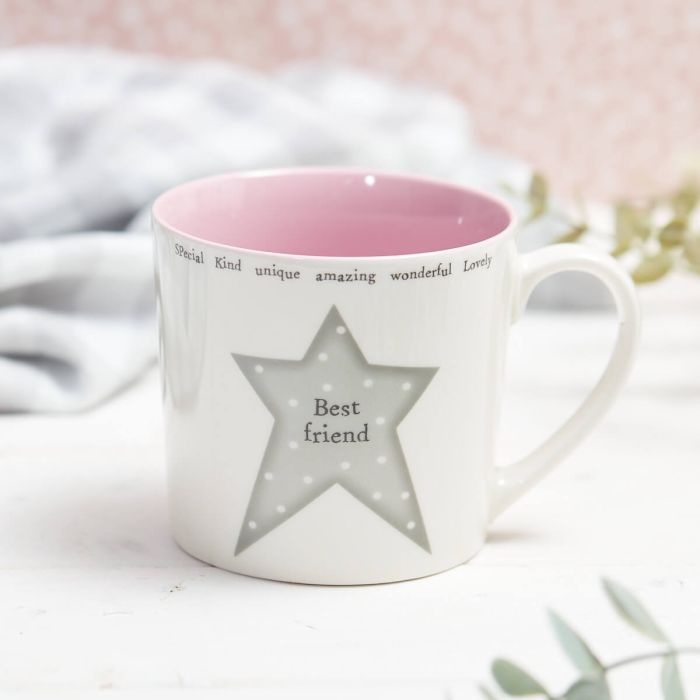 Best Friend Grey Star Ceramic Mug - Langs