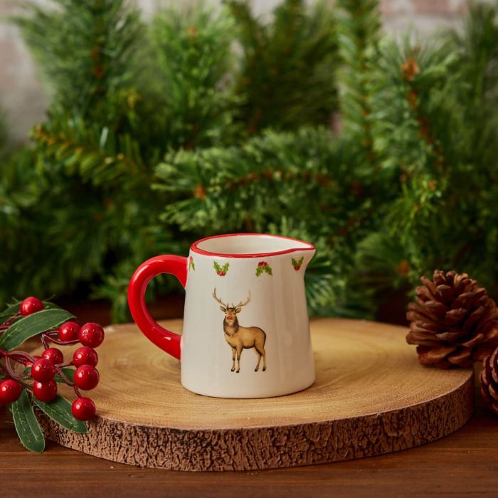 Christmas Stag Ceramic Milk Jug - Langs