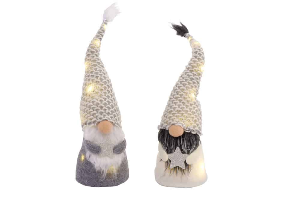 Grey White LED Light Up Gonk - Langs
