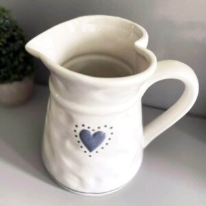 Heart Shaped Jug With Grey Heart - Langs