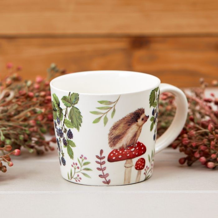 Hedgehog with Mushroom and Berries Mug - Langs