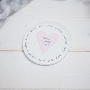 You Are So Special To Me Pink Heart Ceramic Coaster - Langs