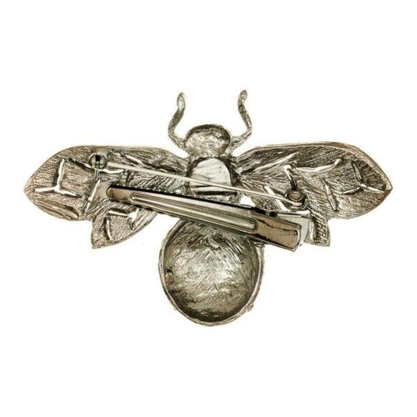 Rosie Fox Blue Crystal Bumble Bee Brooch and Hair Clip - Image 5