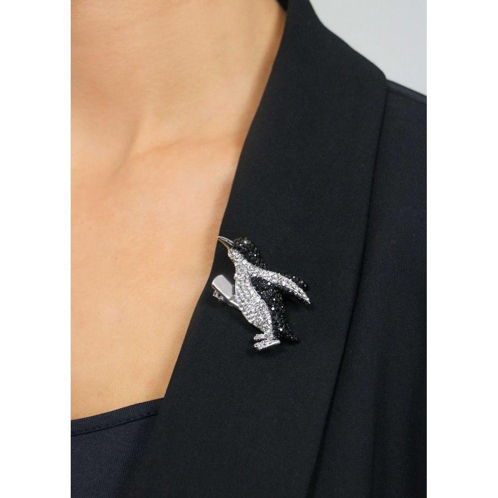 Rosie Fox Crystal Penguin Brooch and Hair Clip - Image 2