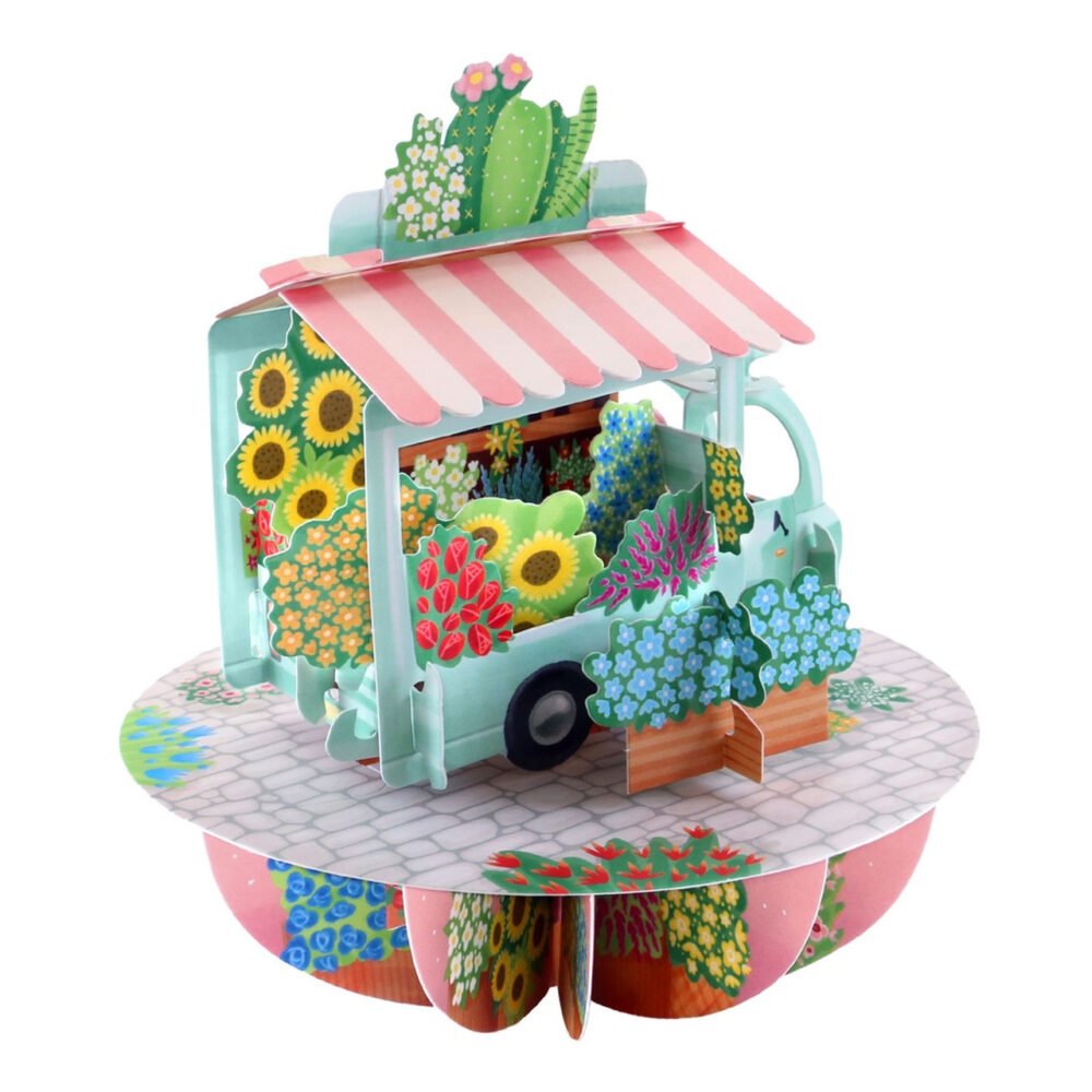 Santoro Flower Stall Pirouettes 3D Pop-Up Card - Greetings and Birthday Card - Image 2