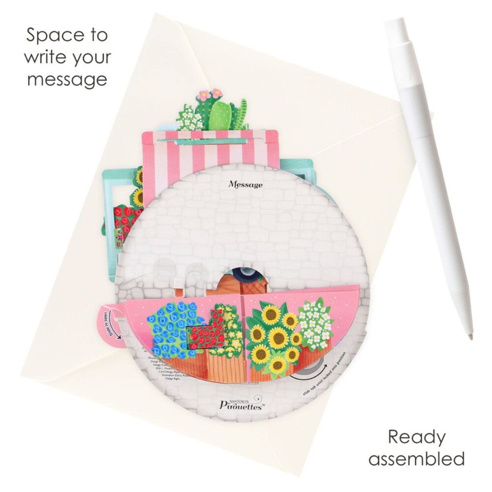 Santoro Flower Stall Pirouettes 3D Pop-Up Card - Greetings and Birthday Card - Image 5
