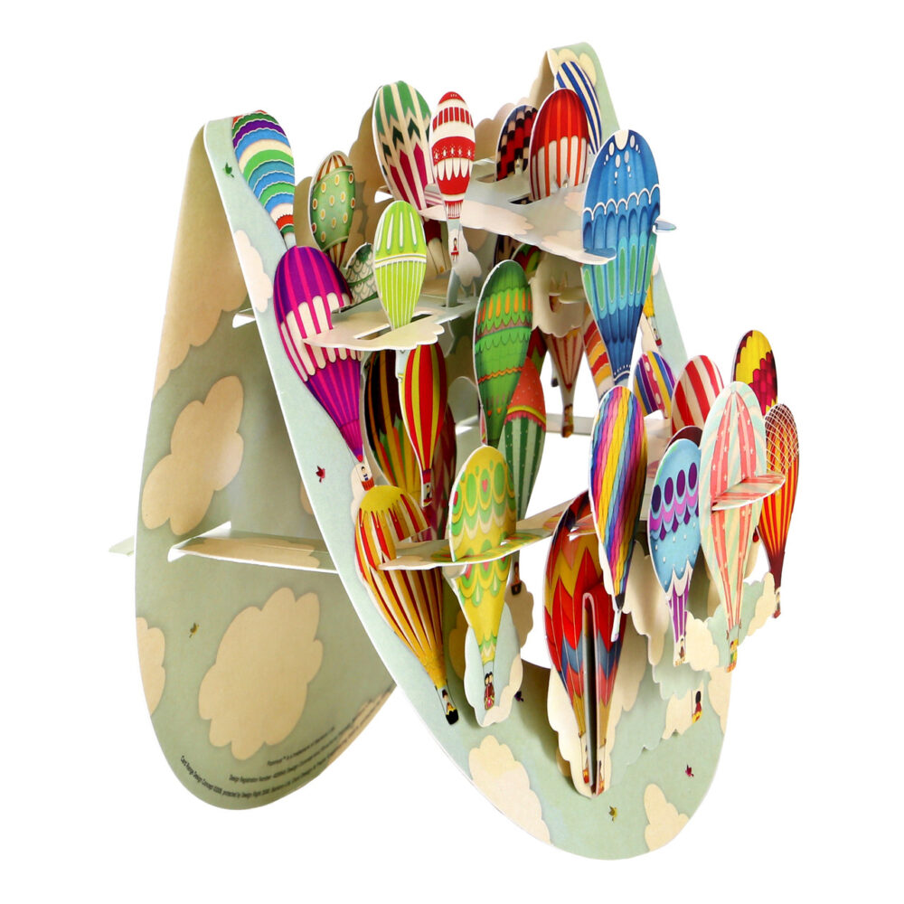 Santoro Hot Air Balloons Popnrock 3D Pop-Up Card - Greetings and Birthday Card - Image 2