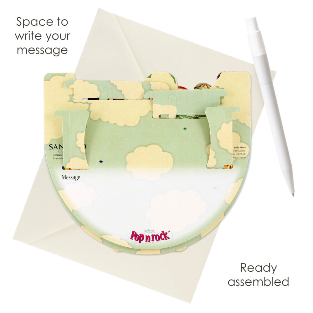 Santoro Hot Air Balloons Popnrock 3D Pop-Up Card - Greetings and Birthday Card - Image 4