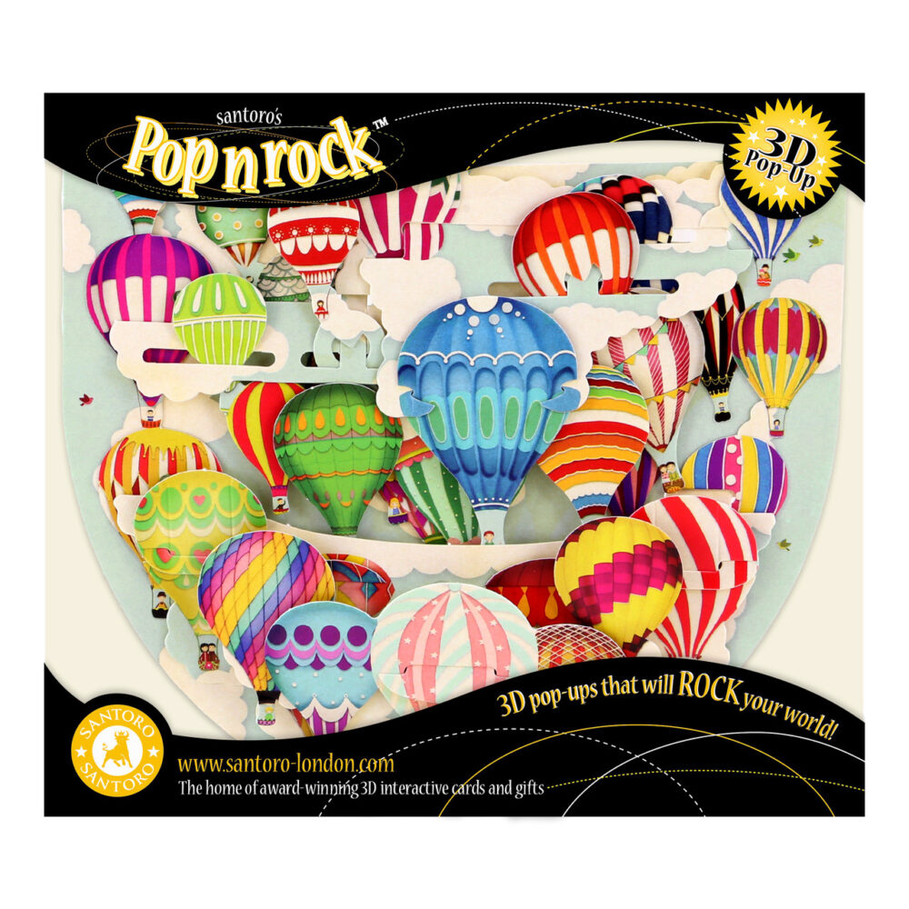 Santoro Hot Air Balloons Popnrock 3D Pop-Up Card - Greetings and Birthday Card - Image 5