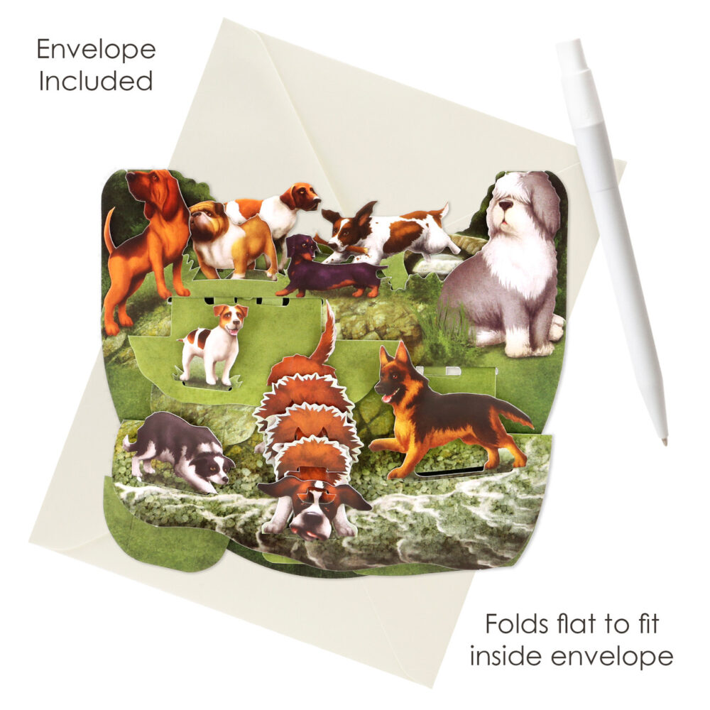 Santoro Dog Breeds PopnRock 3D Pop-Up Card - Greetings and Birthday Card - Image 3