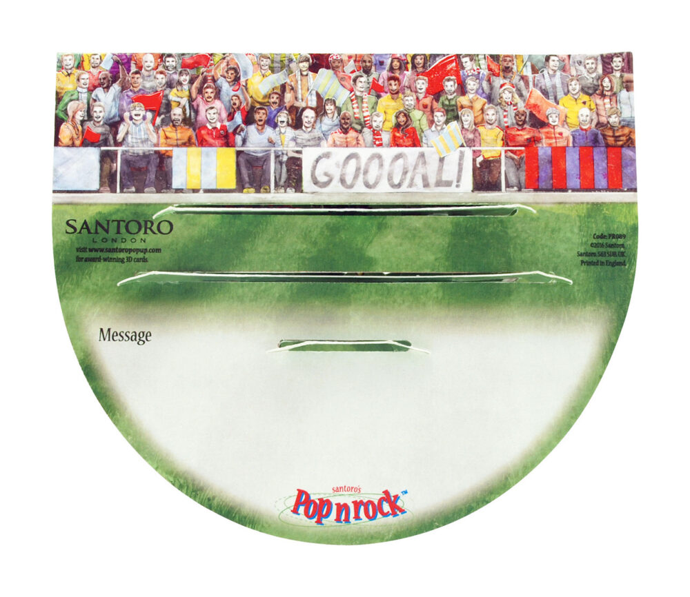 Santoro Football Match Popnrock 3D Pop-Up Card - Greetings and Birthday Card - Image 2