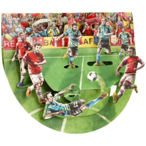 Santoro Football Match Popnrock 3D Pop-Up Card - Greetings and Birthday Card