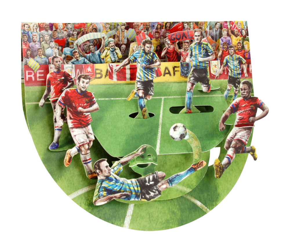 Santoro Football Match Popnrock 3D Pop-Up Card - Greetings and Birthday Card
