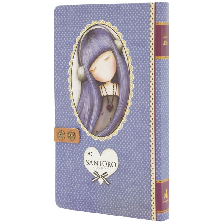 Gorjuss Dear Alice Large Journal With Leather Strap - Image 2