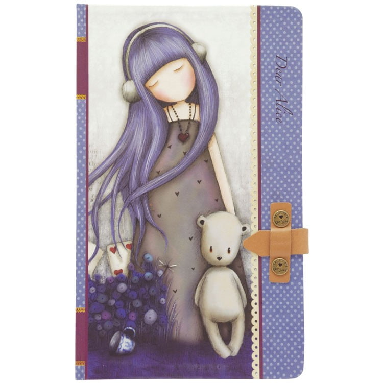 Gorjuss Dear Alice Large Journal With Leather Strap