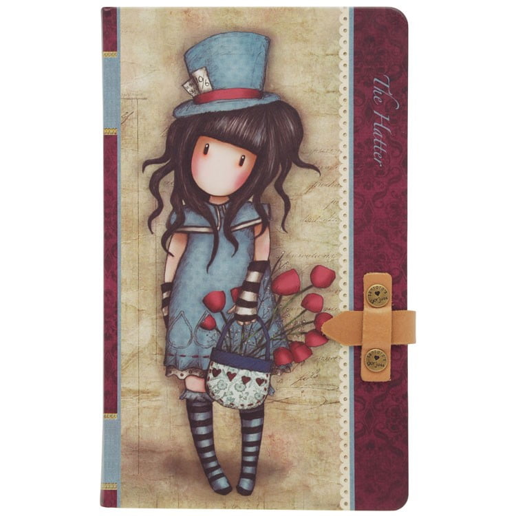 Gorjuss The Hatter Large Journal With Leather Strap