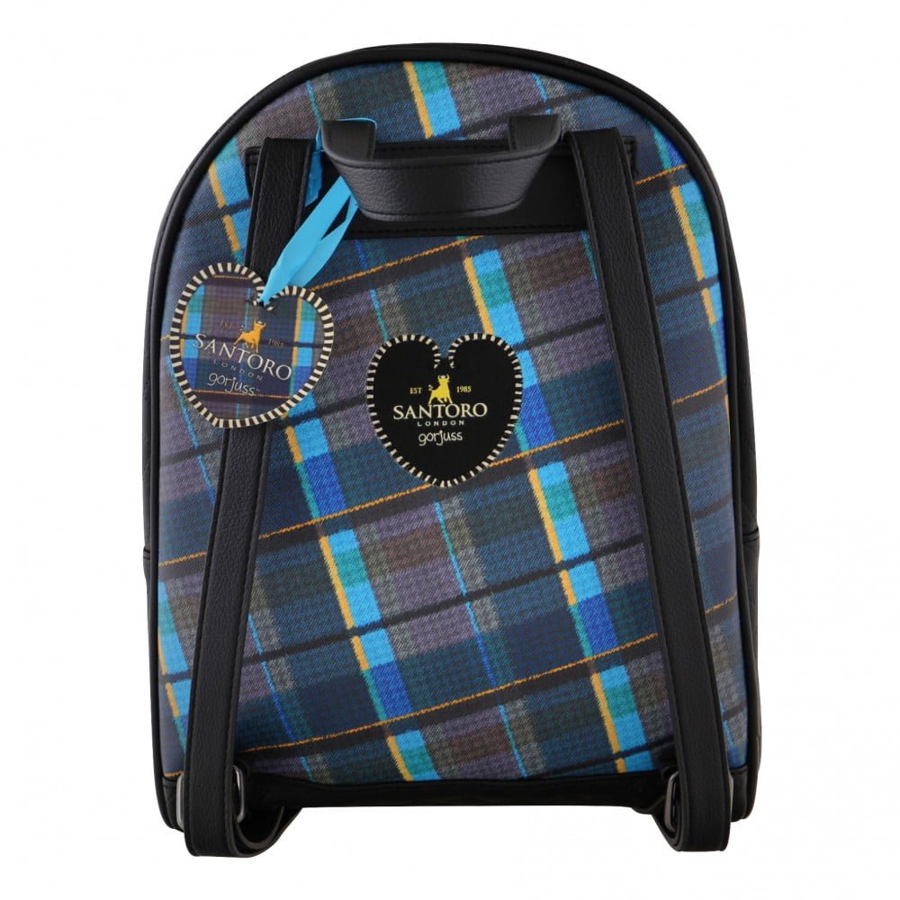 Santoro Gorjuss Tartan Mini Rucksack - Ruby (Yellow) - Image 2