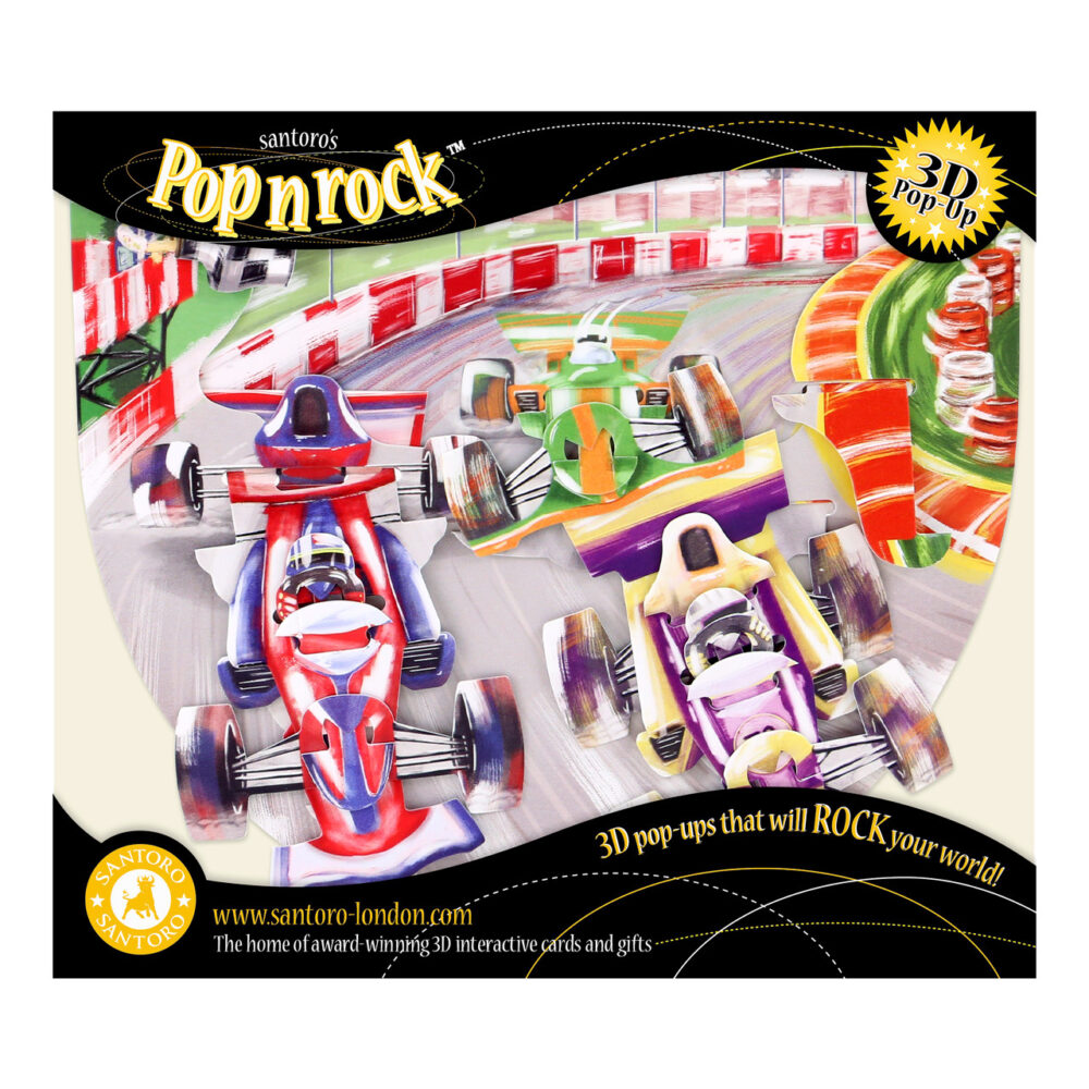 Santoro Motor Racing Popnrock 3D Pop-Up Card - Greetings and Birthday Card - Image 5