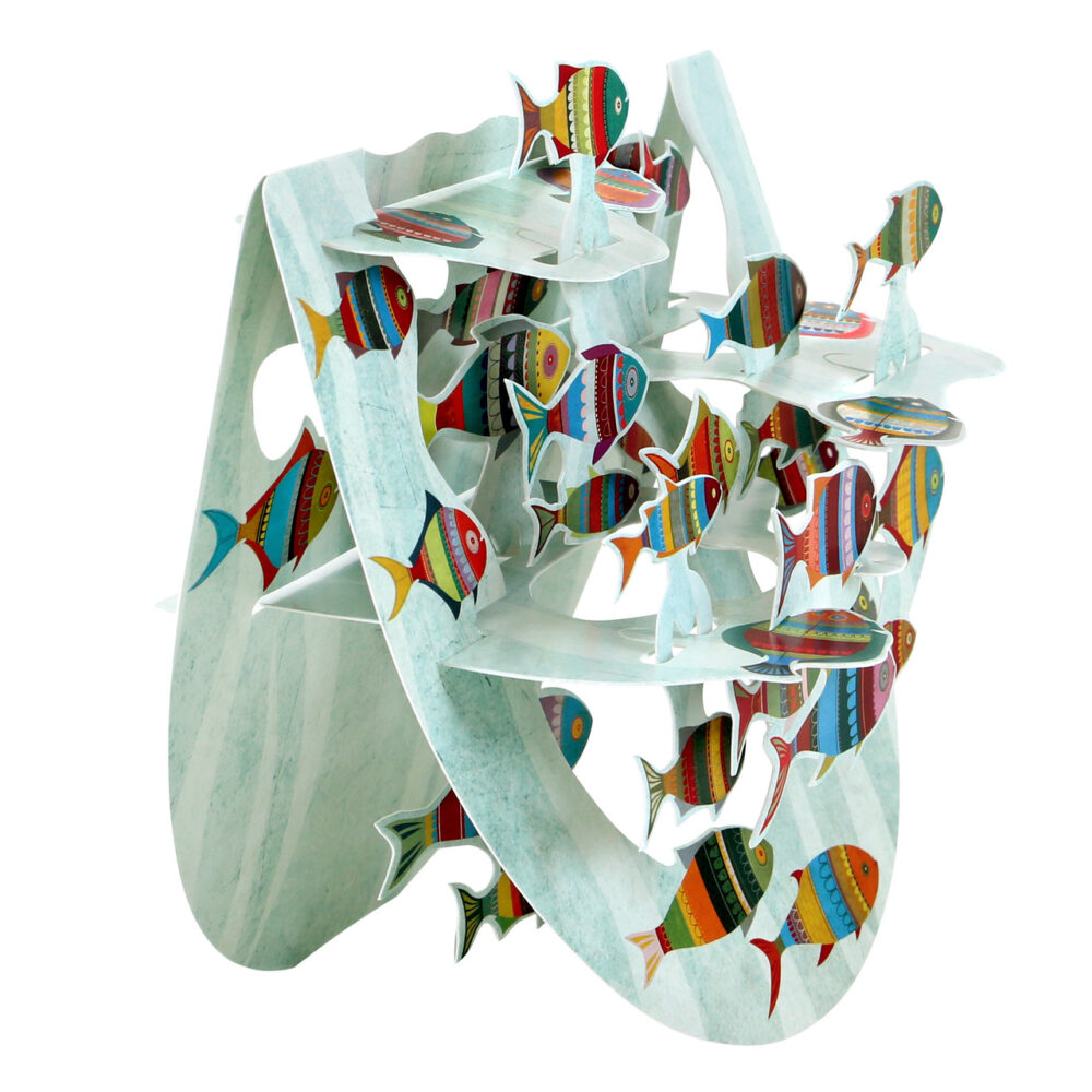 Santoro Fish Popnrock 3D Pop-Up Card - Greetings and Birthday Card - Image 2