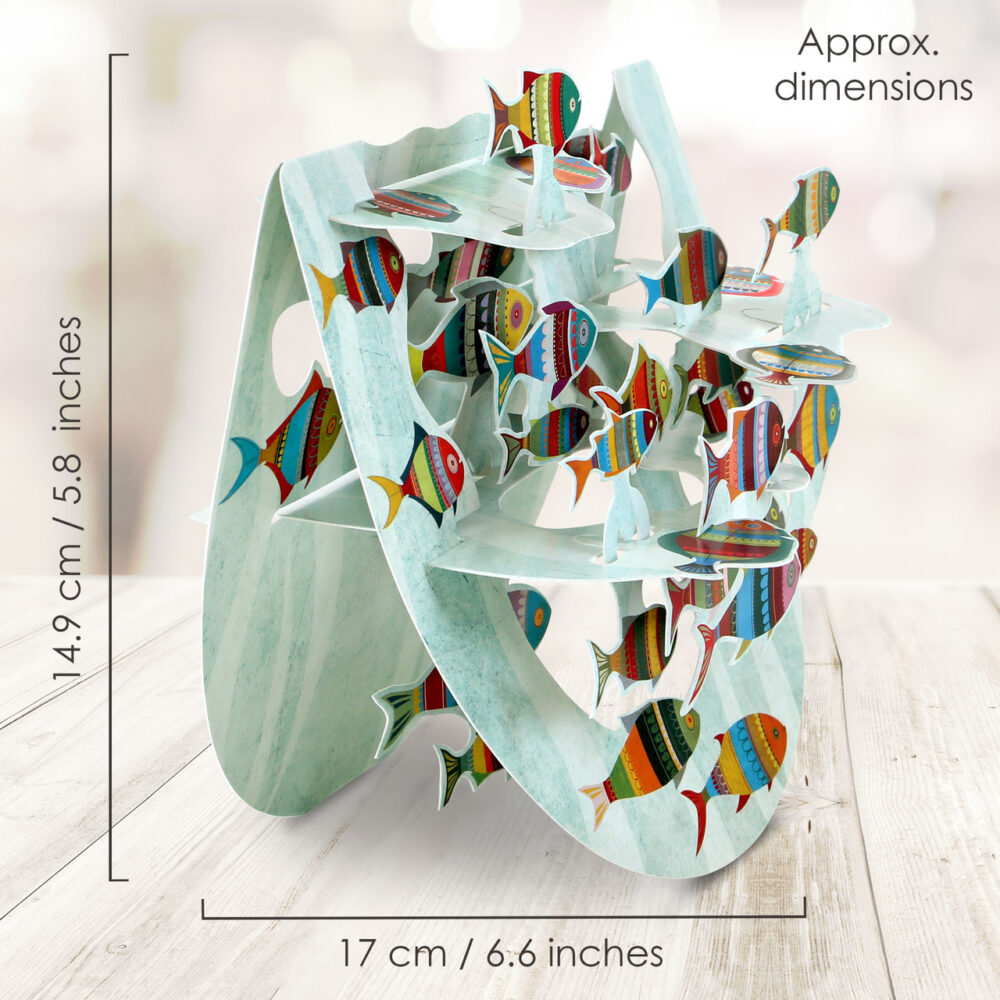Santoro Fish Popnrock 3D Pop-Up Card - Greetings and Birthday Card - Image 5