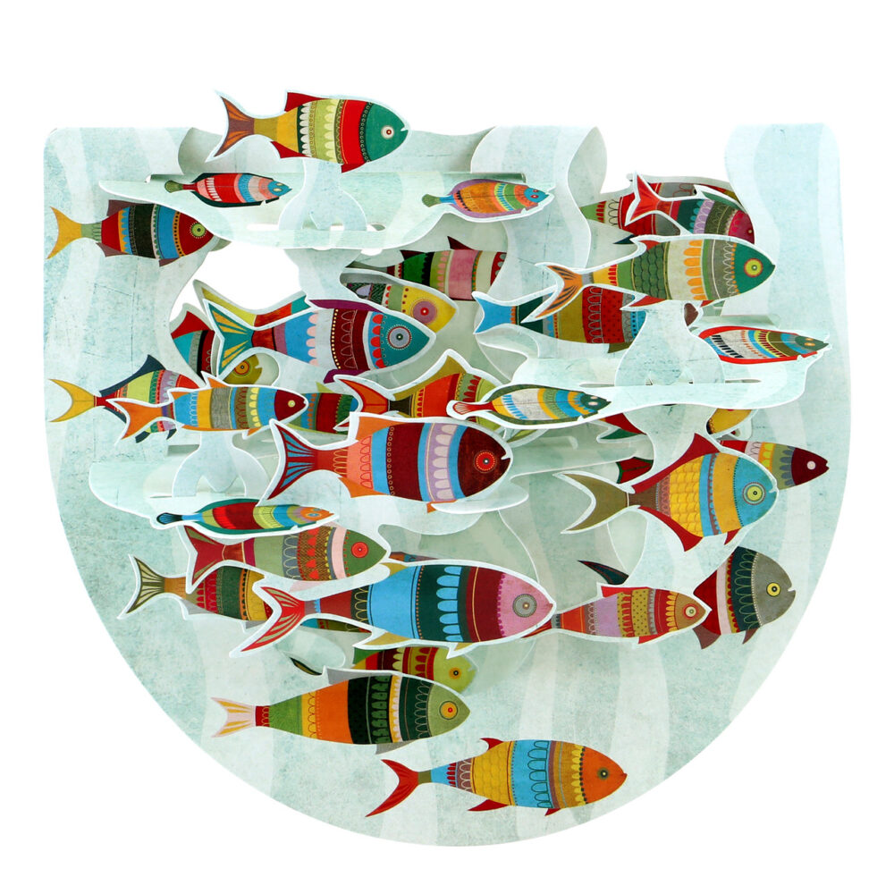 Santoro Fish Popnrock 3D Pop-Up Card - Greetings and Birthday Card