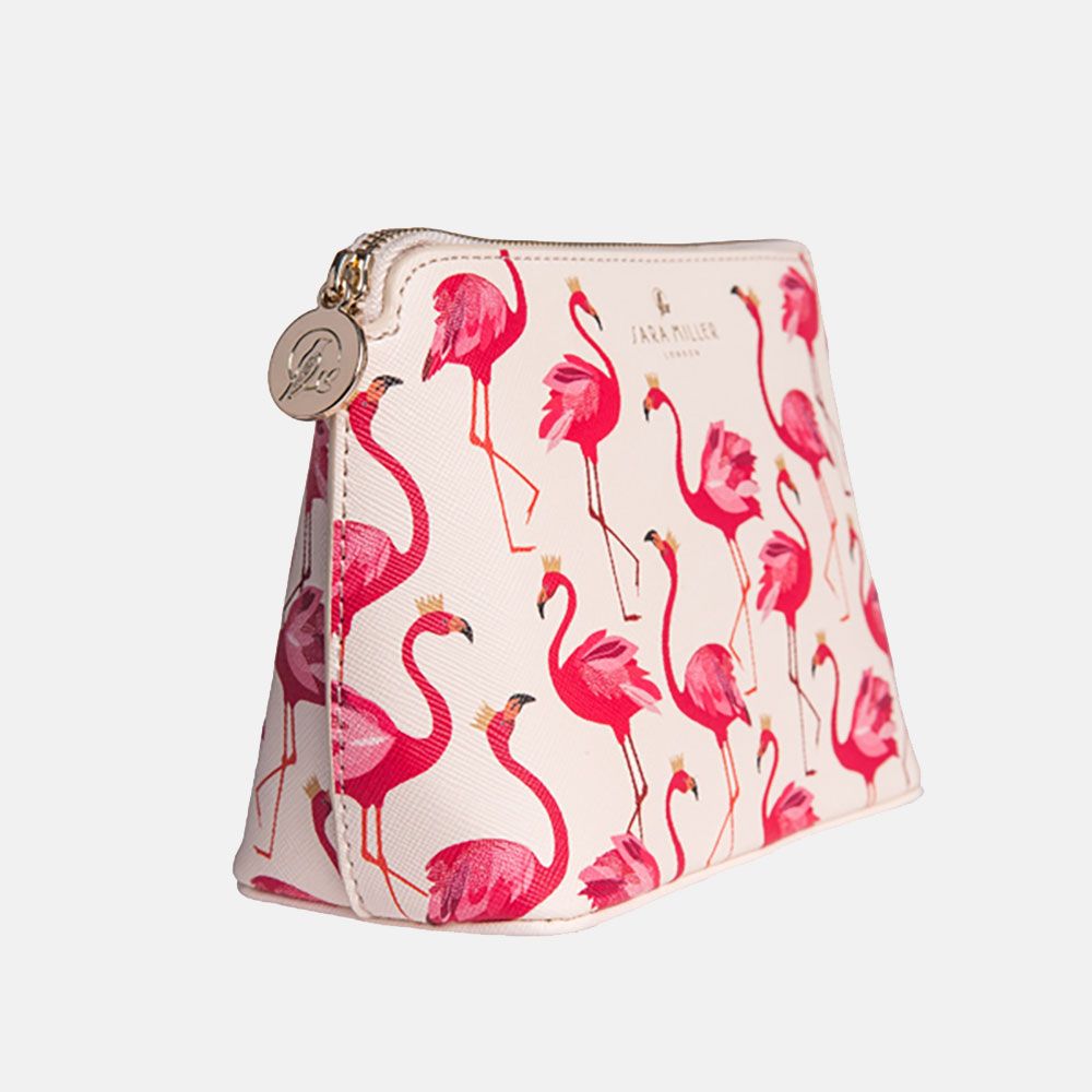 Flamingo Small Luxury Cosmetic Bag - Sara Miller London - Image 2