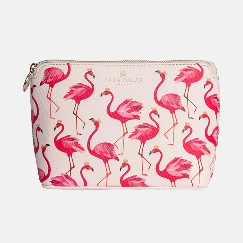 Flamingo Small Luxury Cosmetic Bag - Sara Miller London - Image 5