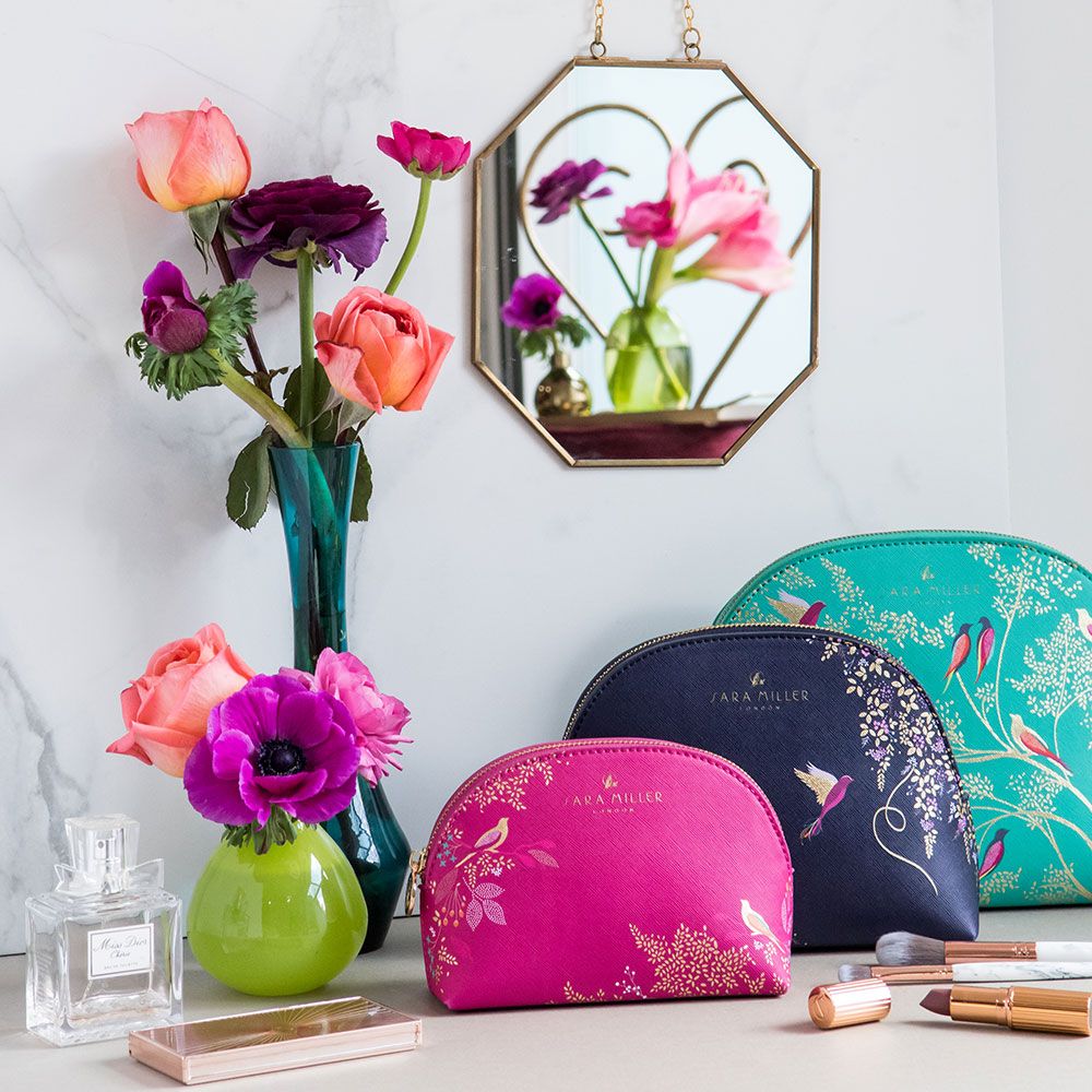 Pink Bird Luxury Cosmetic Bag - Sara Miller London - Sara Miller London - Image 4