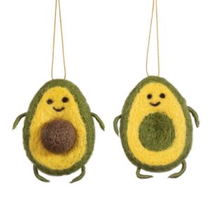 Avocuddle Avocado Felt Hanging Decoration - Set Of 2 - Sass and Belle