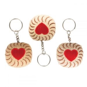 Jammy Dodger Plush Keyring - Sass and Belle