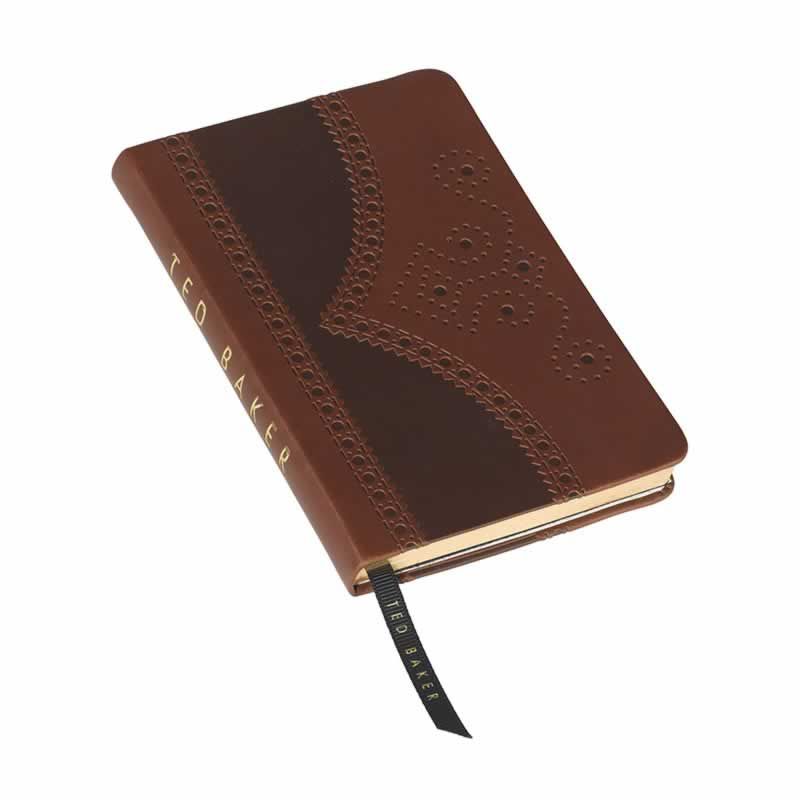 Ted Baker Small Brown Brogue Notebook