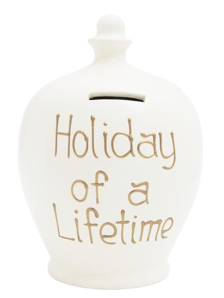 Terramundi Money Pot - Holiday of a Lifetime, White - S127