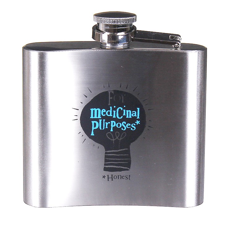 Man Booze Hip Flask, Boxed - The Bright Side - Image 5