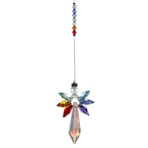 Radiant Guardian Angel Chakra Swarovski Crystal Rainbow Maker Hanging Suncatcher