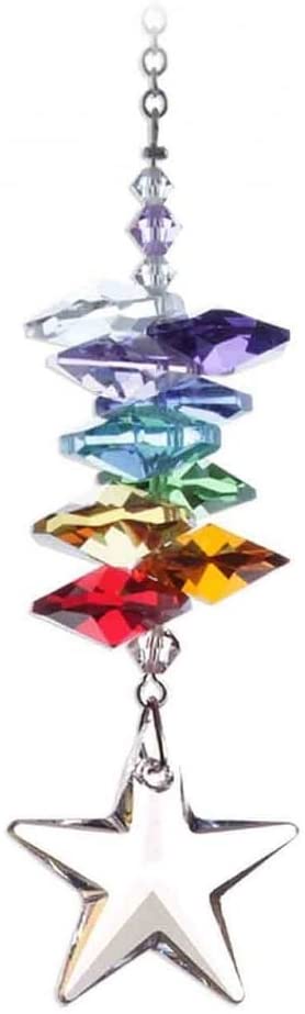 Medium Rainbow Cascade Star - Swarovski Crystal Rainbow Maker Sun Catcher - Image 2