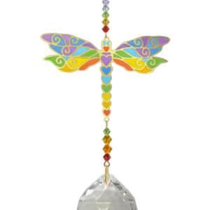 Crystal Wonders Dragonfly Rainbow Hanging Swarovski Crystal Suncatcher