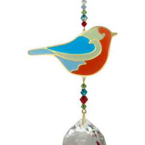 Crystal Wonders Robin Hanging Swarovski Crystal Suncatcher